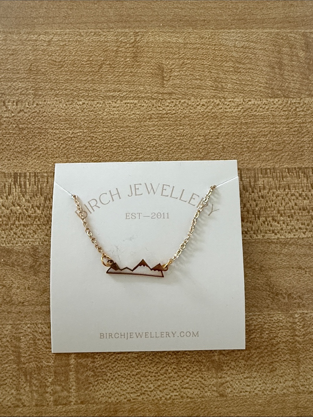 Gold Mountain Outline Necklace